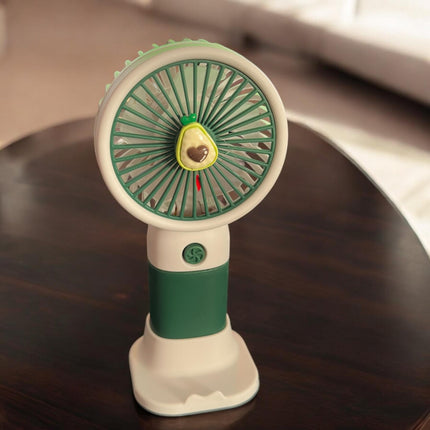 Ventilador Frutitas de Mano Colores con Base