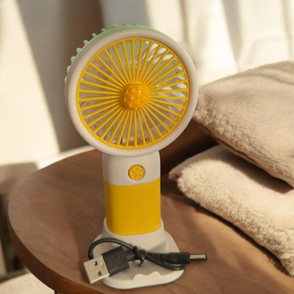 Ventilador Frutitas de Mano Colores con Base
