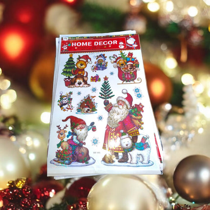 10 Planillas Calcomania 3D Stickers de Santa Claus  $21.6 c/u