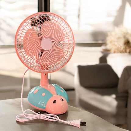 Ventilador Catarina de Colores Rojo/Rosa