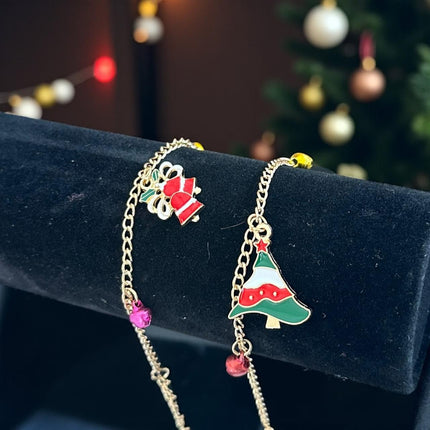 12 Pulseras Navdieñas Dijes y Cascabel Doradas $6.9 c/u