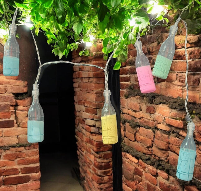 Serie de Luces Botellas Colores