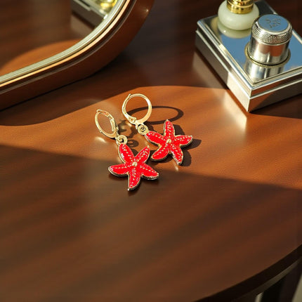 12 Aretes Estrellas de Mar Colores $9 c/u