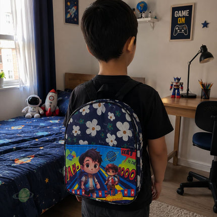 Mochila Infantil Estampada con Bolsa enfrente Niño/Niña 26cm*22cm*8cm