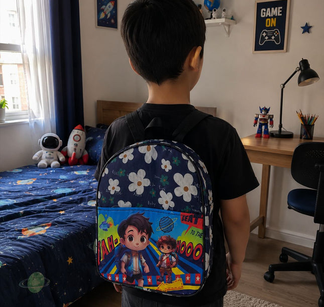 Mochila Infantil Estampada con Bolsa enfrente Niño/Niña 26cm*22cm*8cm