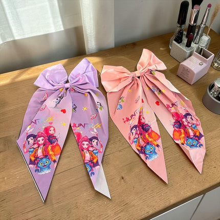 12 Moños Guerreras K-Pop Coquette Satinados Grandes $9.5 c/u