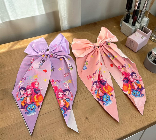 12 Moños Guerreras K-Pop Coquette Satinados Grandes $9.5 c/u