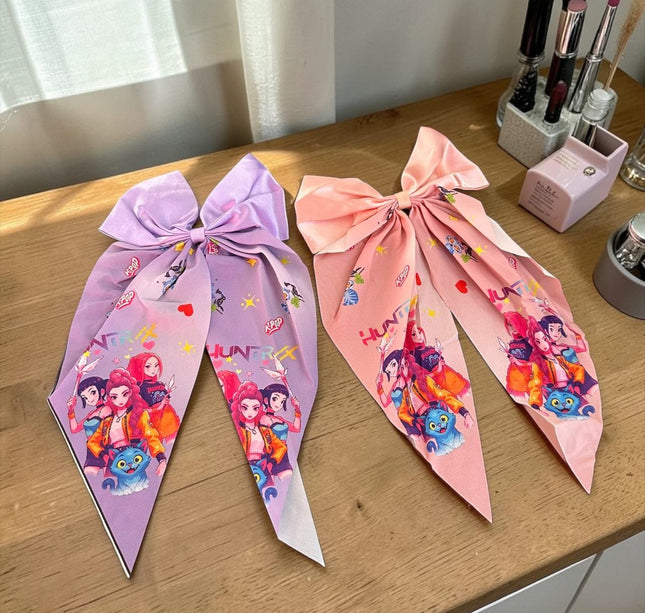 12 Moños Guerreras K-Pop Coquette Satinados Grandes $9.5 c/u