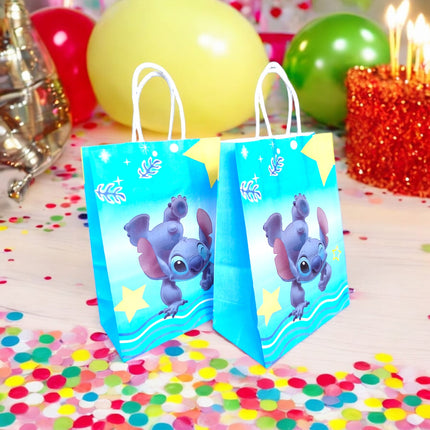 12 Bolsas para regalo Stich $5.99 c/u