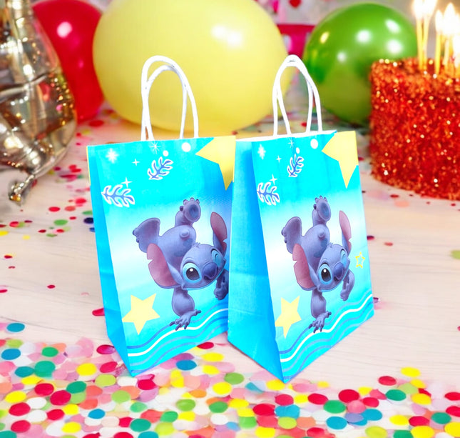 12 Bolsas para regalo Stich $5.99 c/u