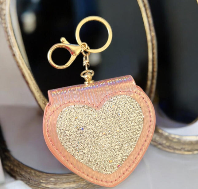 3 Monedero Corazon con Pedrería $59 c/u