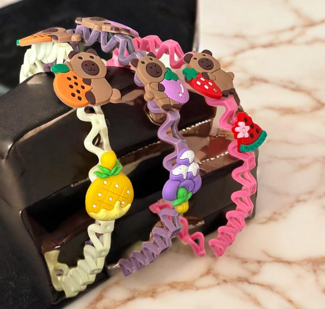 12 Diademas Capibaras Relieve $9 c/u