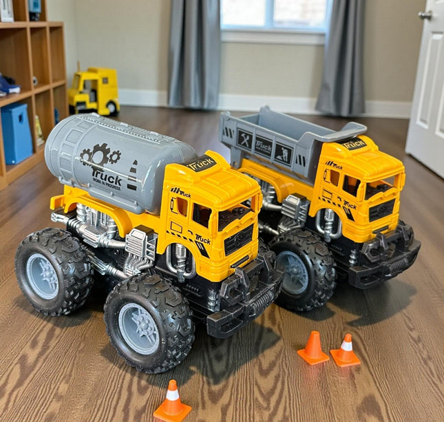 3 Carritos Friccion de Construccion de Juguete $43 c/u