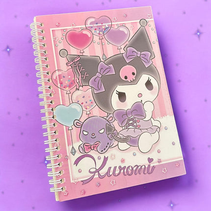 12 Libretas de esprial Sanrio rayada $14.9 c/u