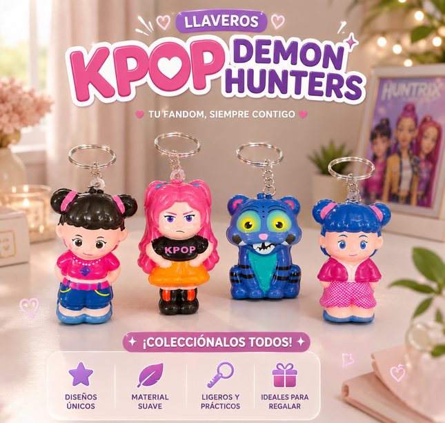 12 Squishies Guerreras K-Pop Llavero $8 c/u