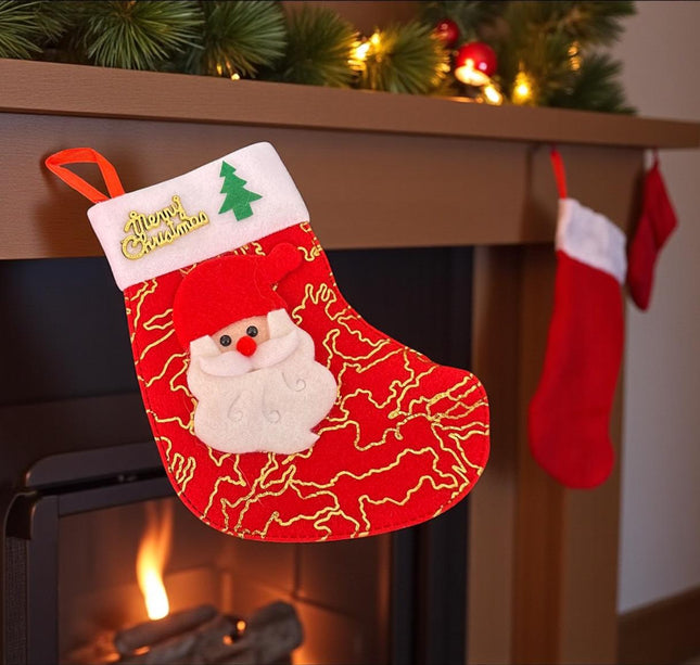 12 Botita Navideña Mediana con Santa $16.29 c/u