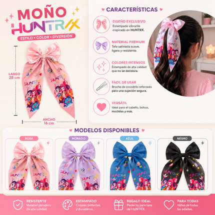 12 Moños Guerreras K-Pop Coquette Satinados Grandes $9.5 c/u