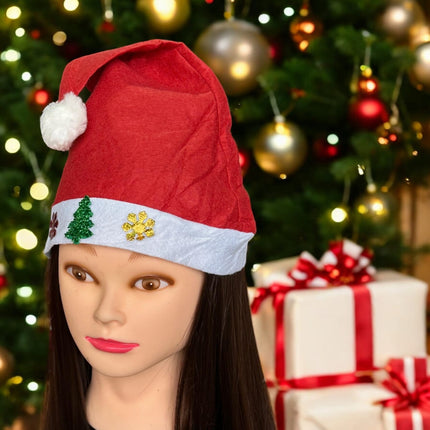 12 Gorros Navideño con Figuritas $5.8 c/u