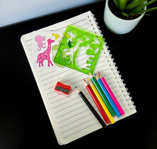 24 Sets de Dibujos Colores y sacapuntas $18.5 c/u