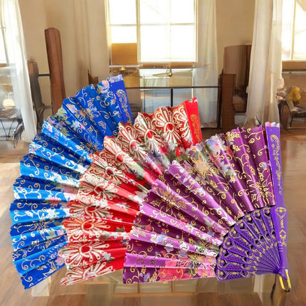 12 Abanicos Colores Decorados $15. c/u