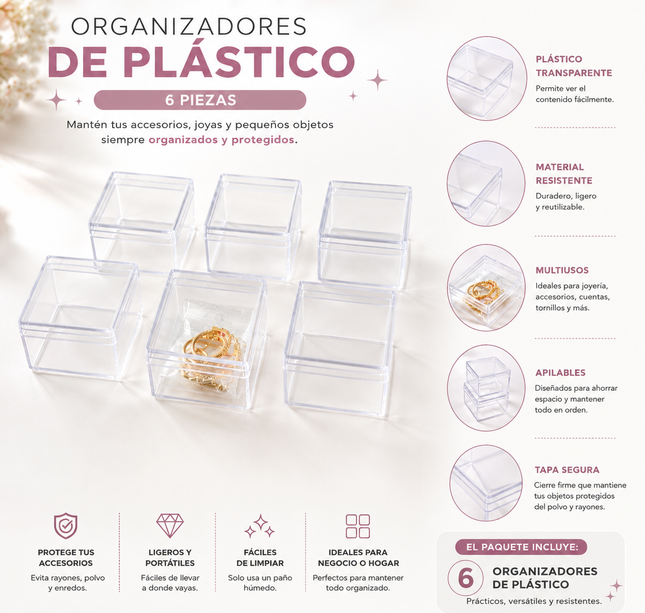 Exclusivo Tienda en linea 💥💎6 Organizadores de Plastico  $10 c/u