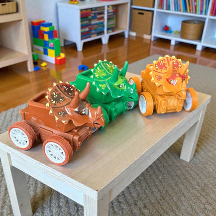 12 Carritos Dinosaurios Colores $14 c/u