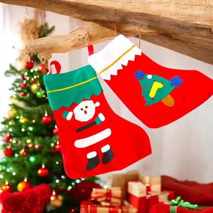 12 Botas Navideñas Decoradas $9.9 c/u