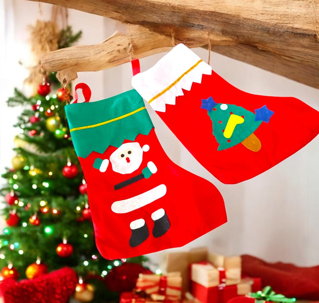 12 Botas Navideñas Decoradas $9.9 c/u