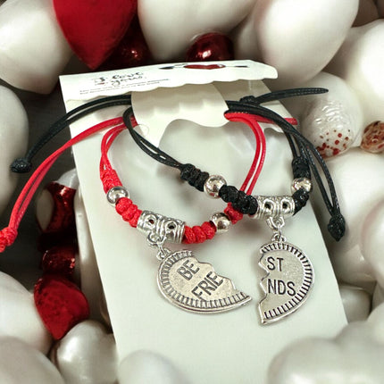 12 Sets Pulseras Dúo Corazón San Valentin $14.9 c/u