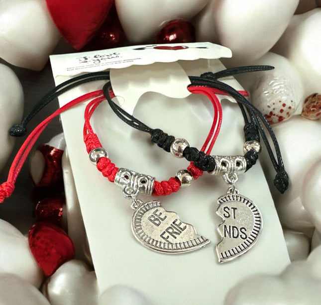 12 Sets Pulseras Dúo Corazón San Valentin $14.9 c/u