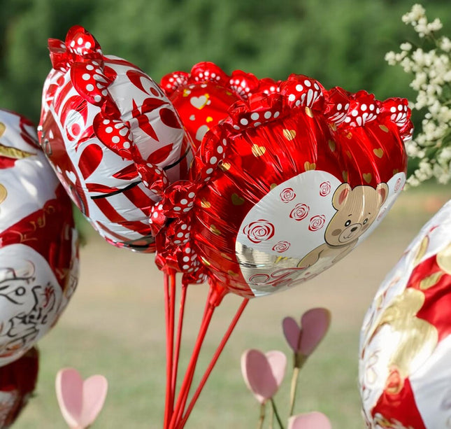 20 Globos Con Base "San Valentín" 12 Pulgadas $3.9 c/u