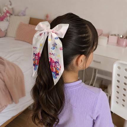 12 Moños Guerreras K-Pop Coquette Satinados Grandes $9.5 c/u