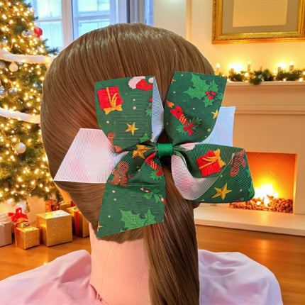 12 Moños Navideños Estampados con Luz $7.9 c/u