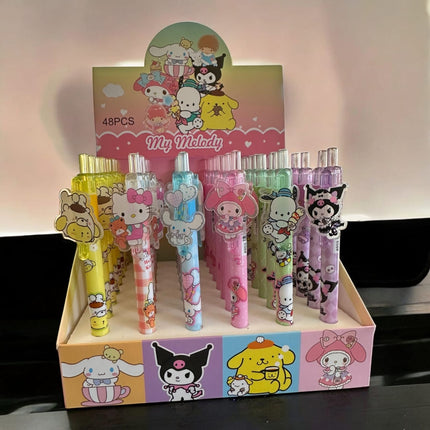 48 Lapiceros de Gel Figurita Sanrio $3.9 c/u