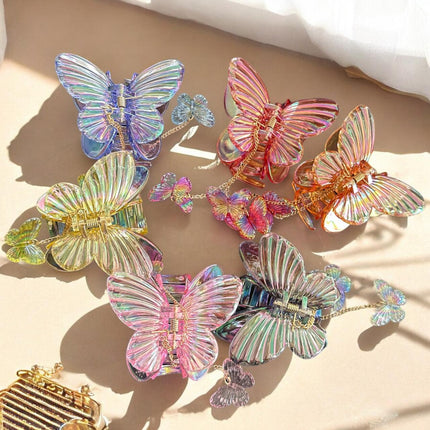 12 Pinzas Premium Mariposas Hermosas con Maripositas Colgantes  $16.6 c/u