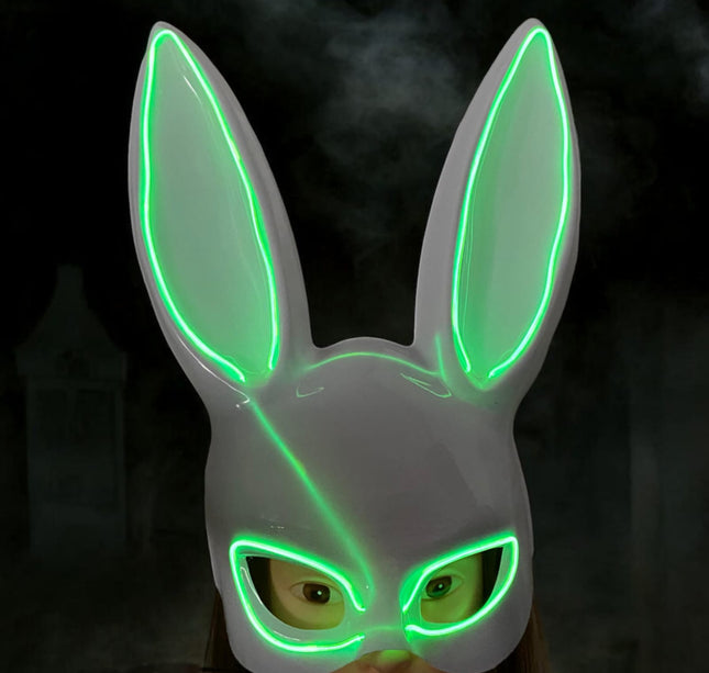 6 Mascaras Conejo con Luz Halloween $89 c/u