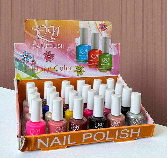 24 Esmaltes para uñas Fashion Color $11.5 c/u