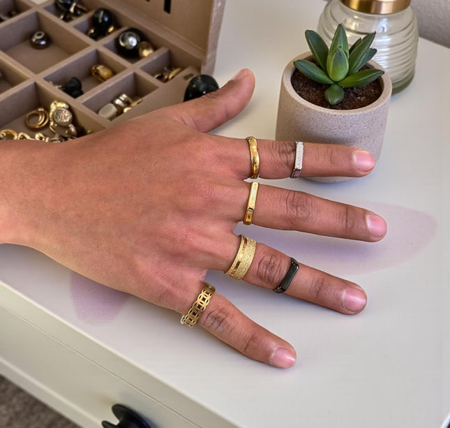 100 Anillos para Hombre Acero Inoxidable $3.5 c/u