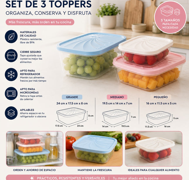 Exclusivo Tienda en linea 💥💎Set de Toppers 3 Tamaños Diferentes