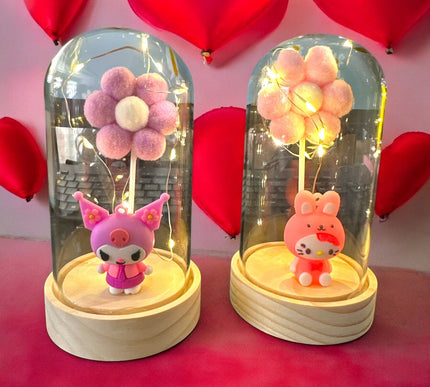 Flor Sanrio Con Luz Cristalisada