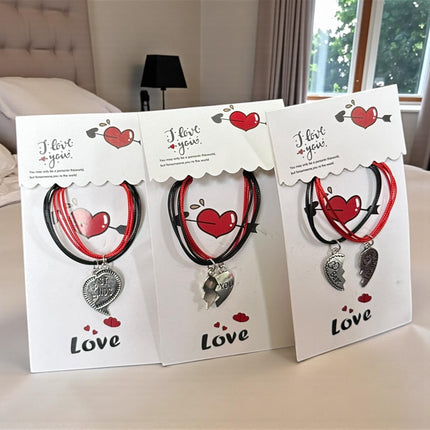 12 Pulseras Parejas Corazon "Love" $9 c/u