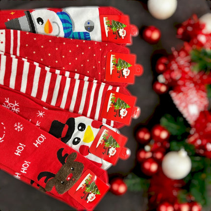 12 Calcetines de Animalitos Navideños con Manitas $27 c/u