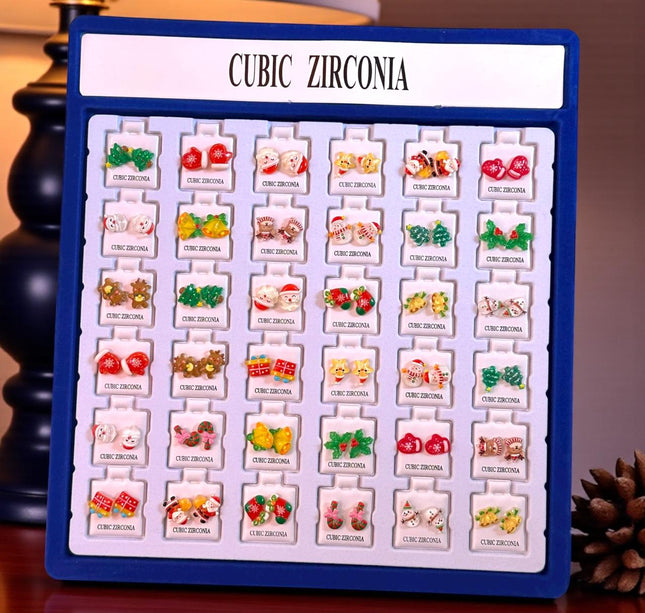 36 Aretes Navideños figura 3D $4.14 c/u