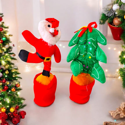 Muñeco Bailarin Navideño con luz y sonido