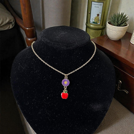 12 Collares Cereza/Fresita con Flor $12 c/u