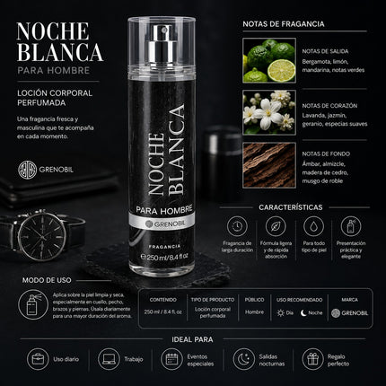 Loción para Hombre "Noche Blanca" 250ML Grenobil