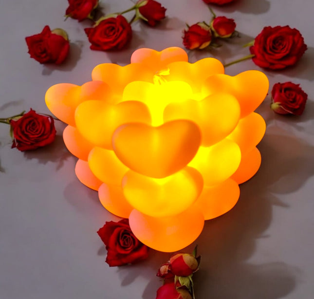 12 Velas de Corazones con Luz $17.9 c/u