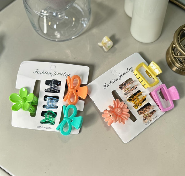 12 Sets de 6 Pinzas Colores de Figuras $11 c/u