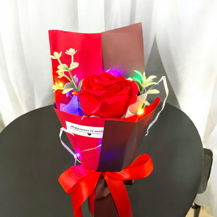 3 Rosa con Luz con Cajita de Regalo San Valentin $69 c/u