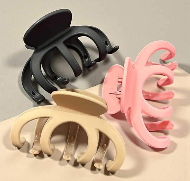 12 Pinzas para Cabello Matte Colores $8.8 c/u